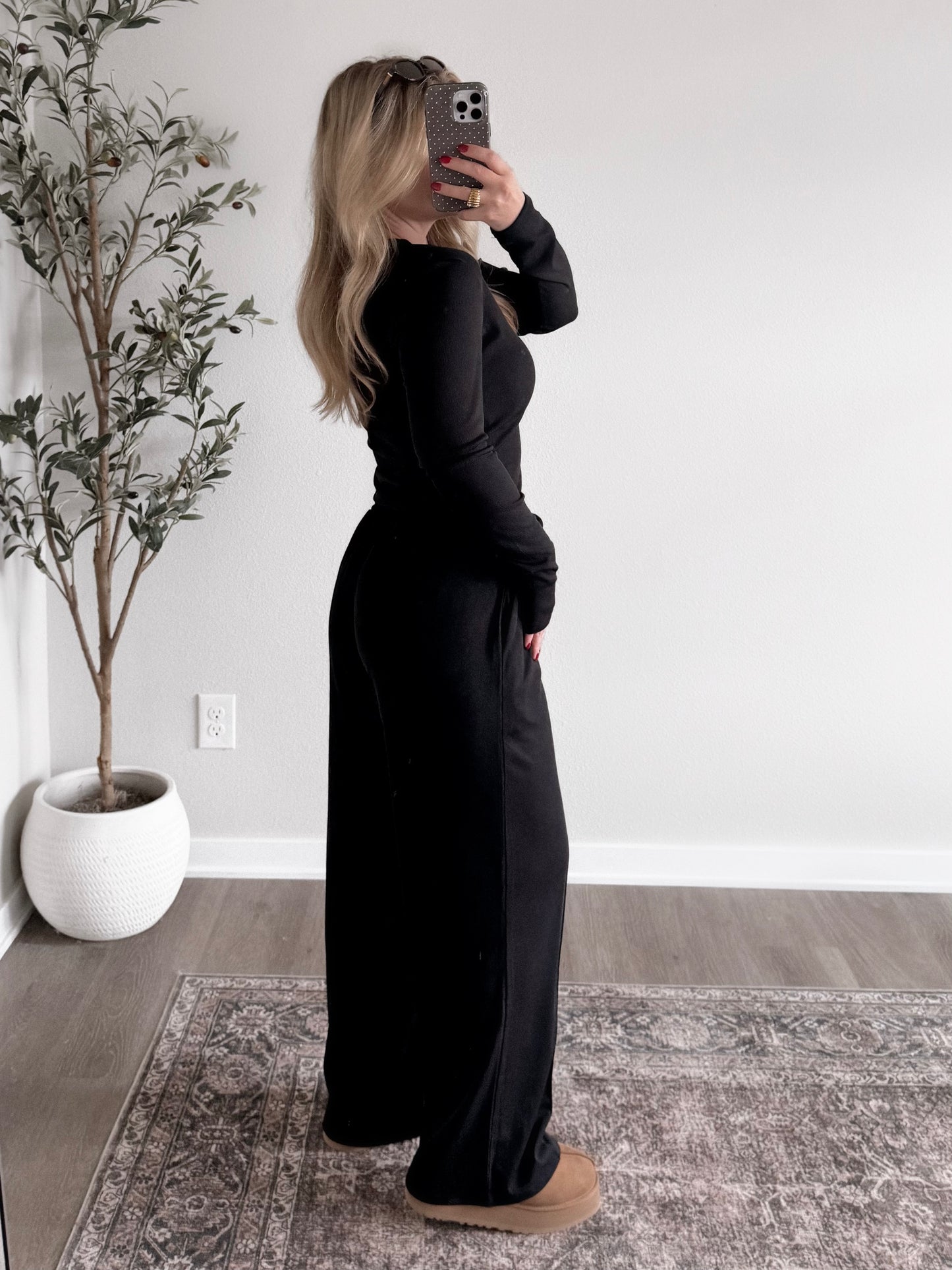 Base Layer Ribbed Set / Black