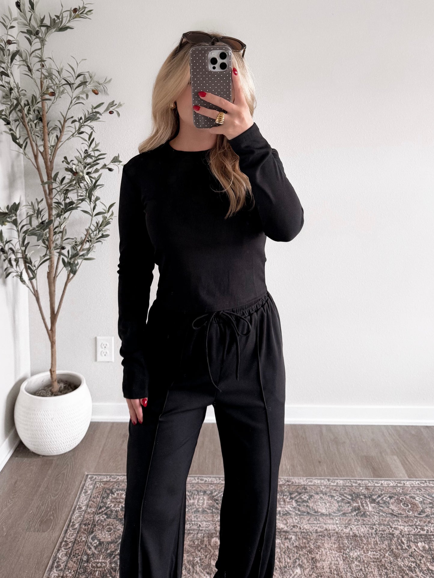 Base Layer Ribbed Set / Black