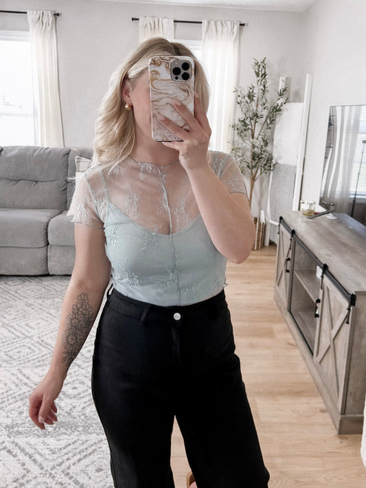 Juliette Crop Lace Top Final Sale