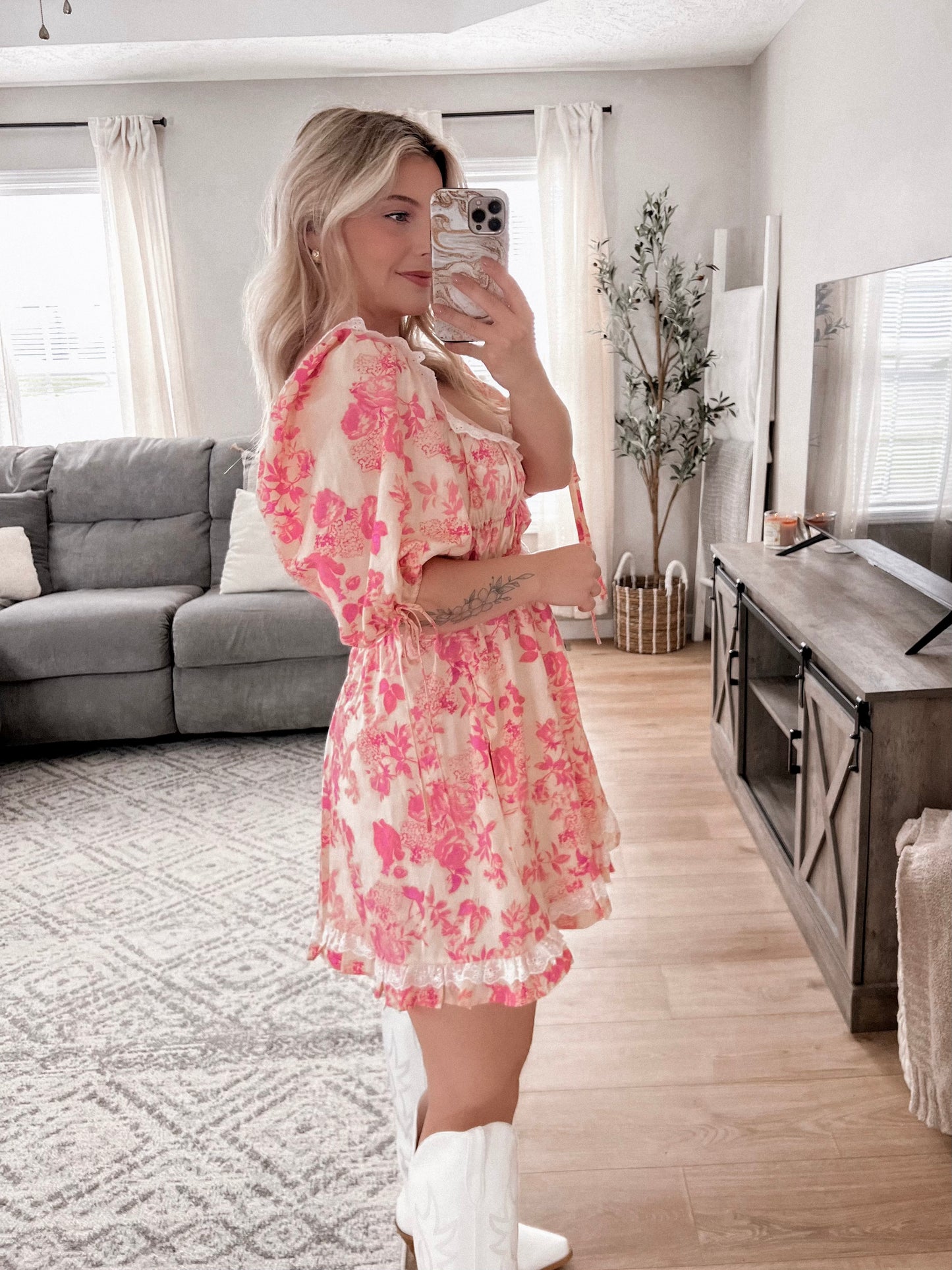 Anastasia Floral Lace Dress Final Sale