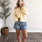 Augie Knit Button Cardigan / Yellow