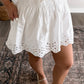 White Petal Eyelet Skort