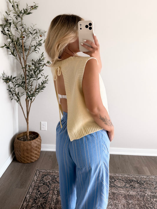 Lemon Meringue Knit Top
