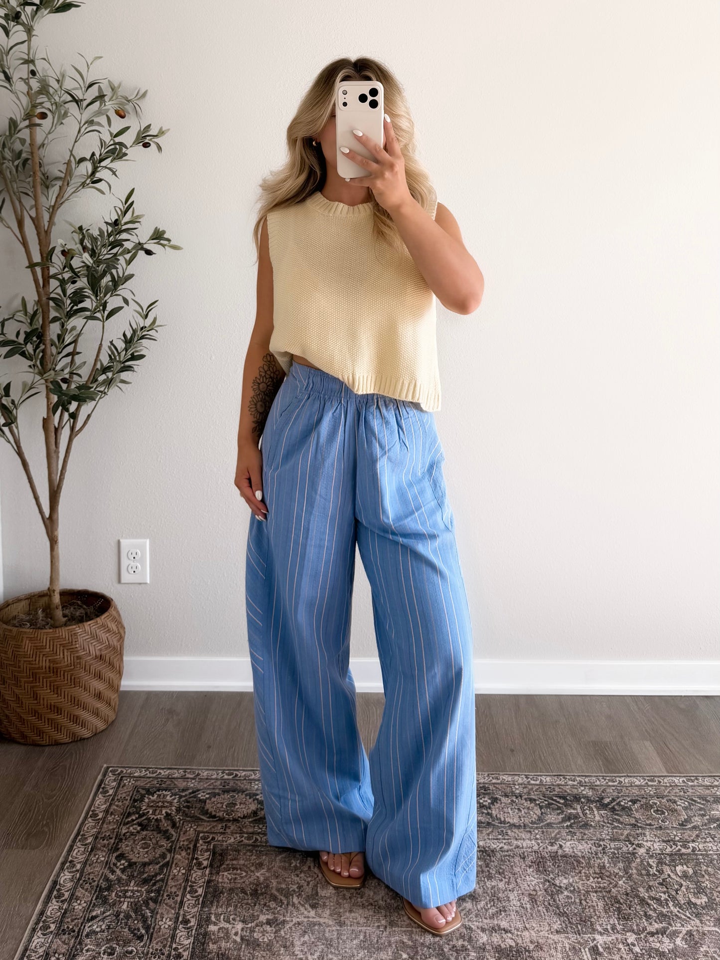 Bluewater Stripe Wide Leg Pants (PREORDER EST SHIP 6.02)