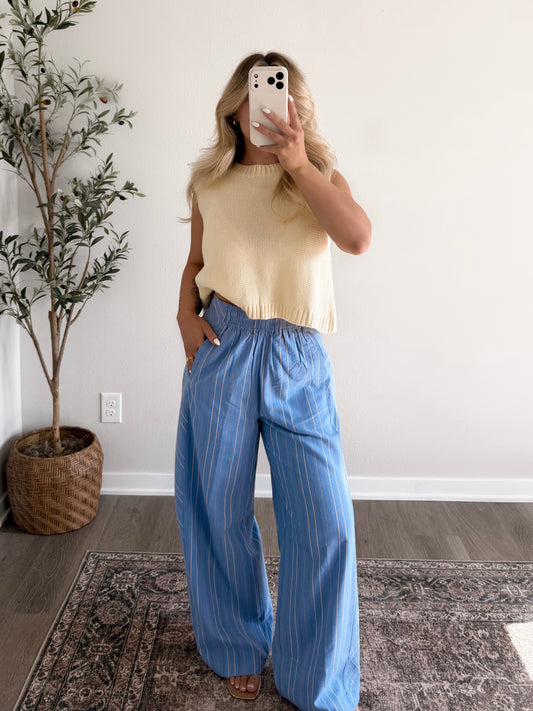 Lemon Meringue Knit Top