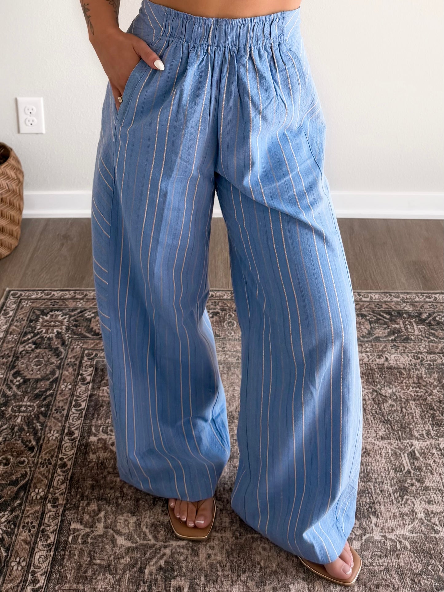 Bluewater Stripe Wide Leg Pants (PREORDER EST SHIP 6.02)