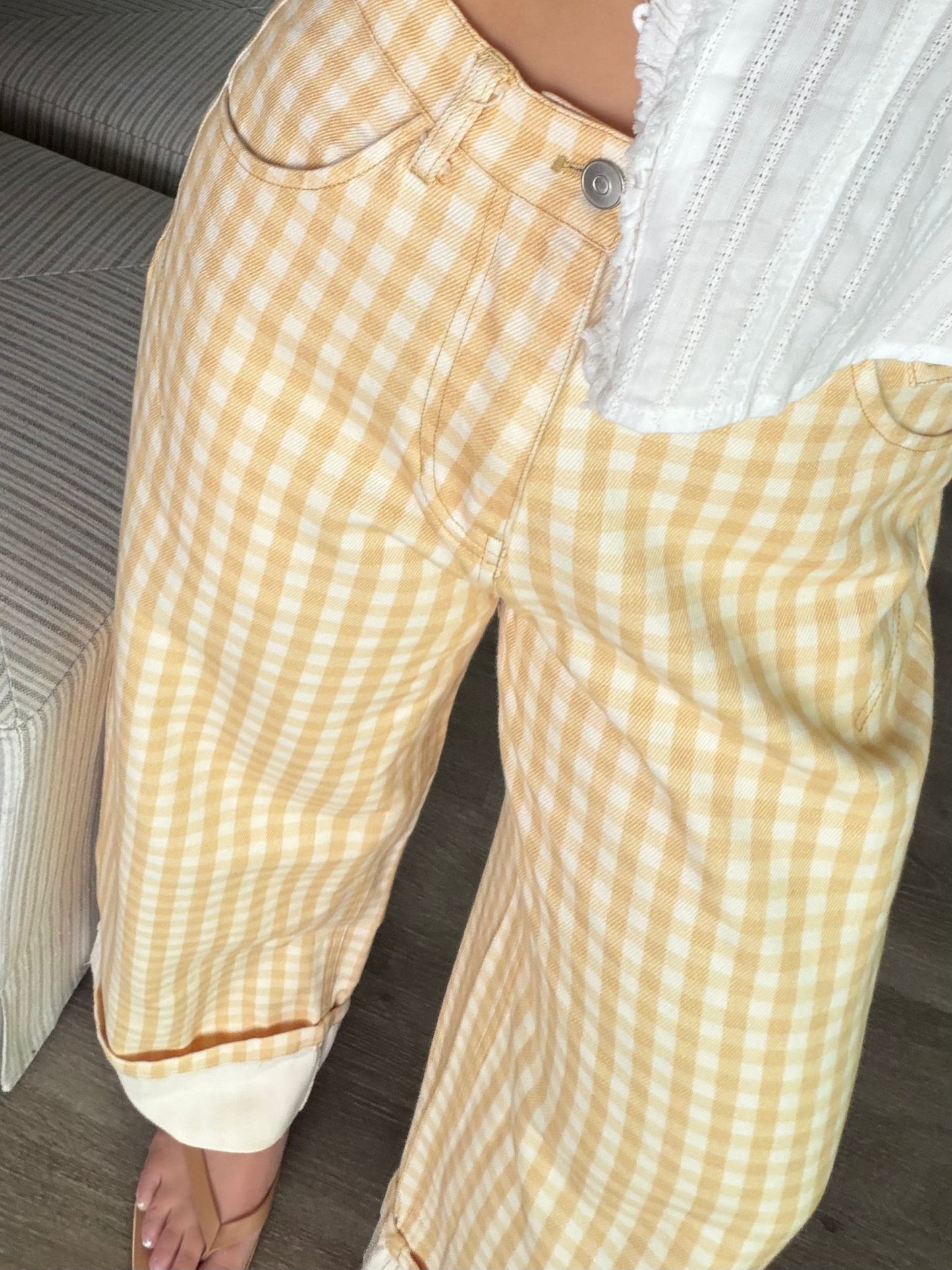 Honey Butter Gingham Pant