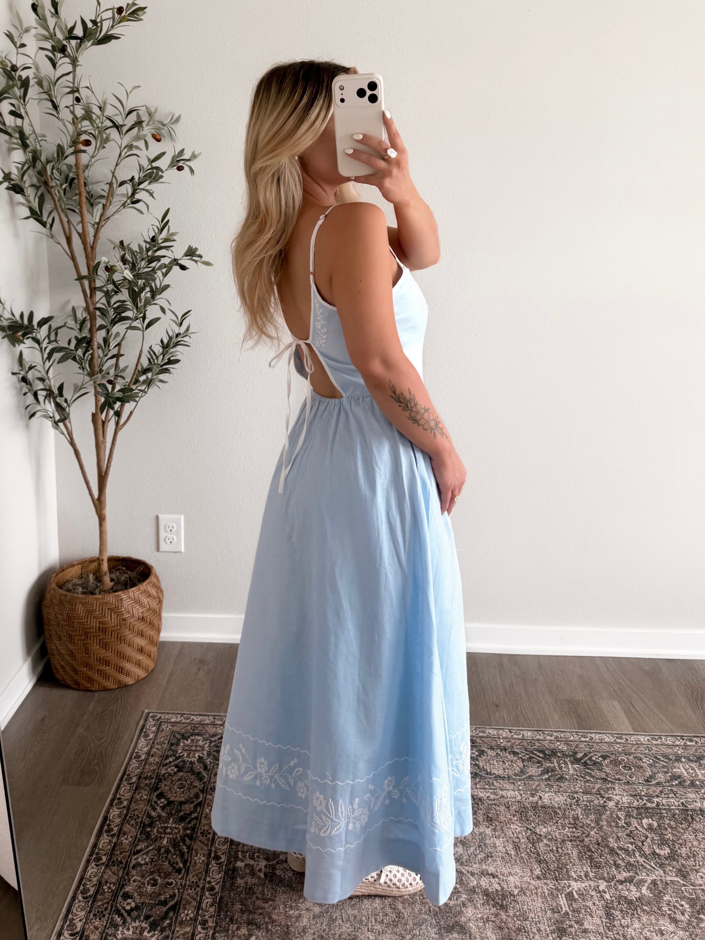 Bluescript Embroidered Maxi Dress
