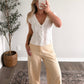 Lacewood Ruffle Top / White