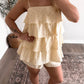 Novella Polka Dot Ruffle Set / Butter-Lt Mocha