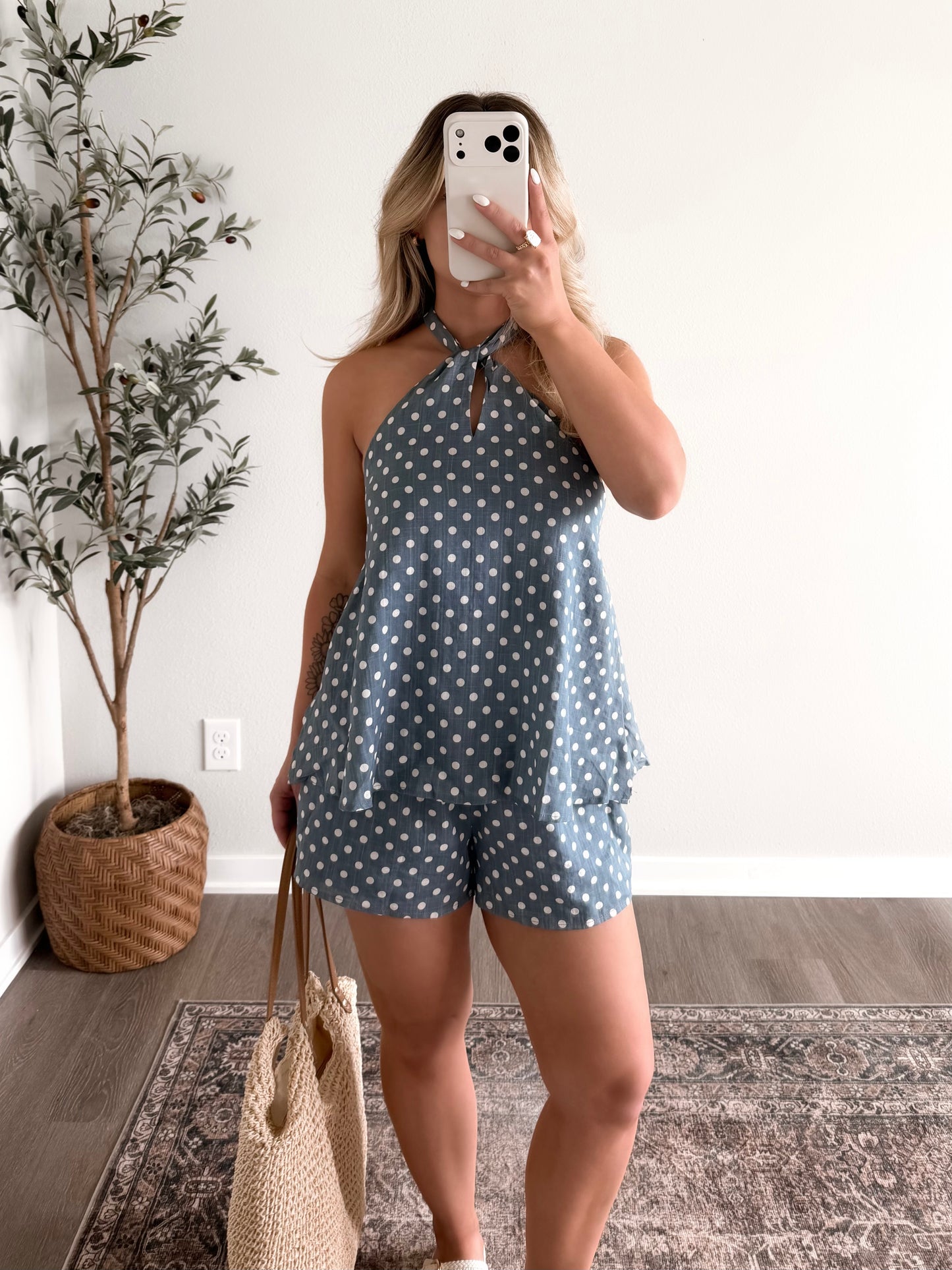 Dotty Gal Halter Short Set