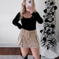 City Girl Corduroy Pleated Skort