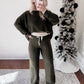 Cabin Getaway Wide Leg Knit Pant