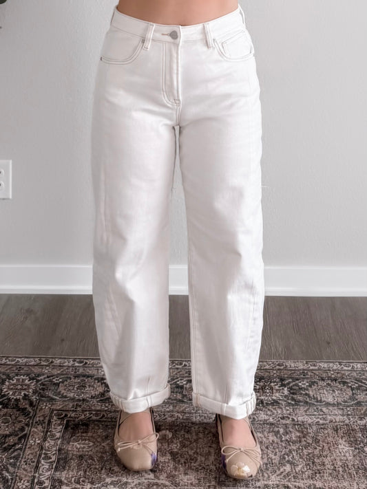 Addie High Rise Barrel Jean