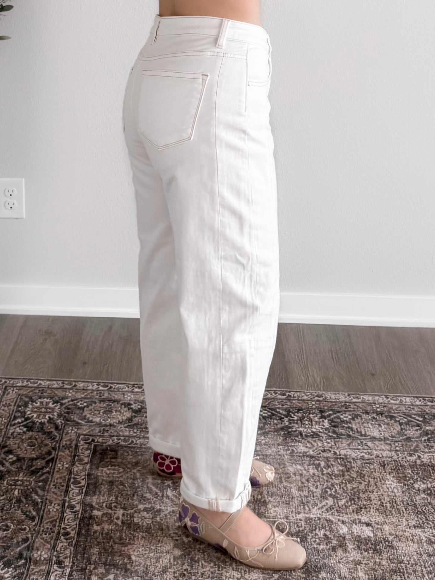 Addie High Rise Barrel Jean