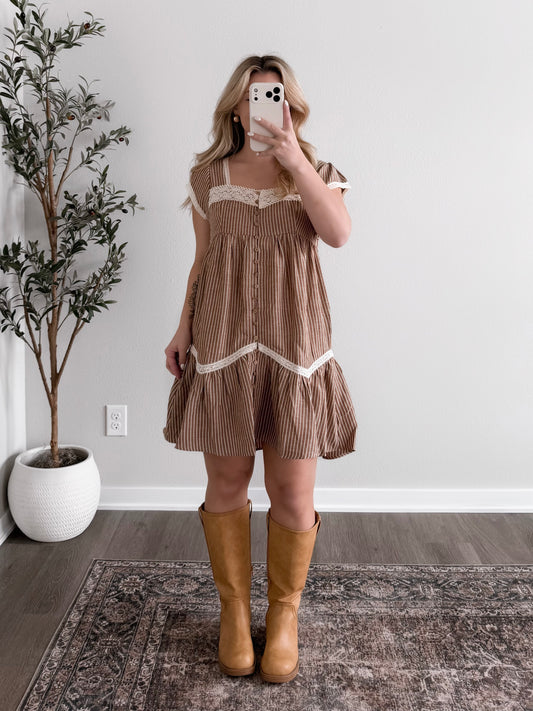 Finch Striped Babydoll Dress