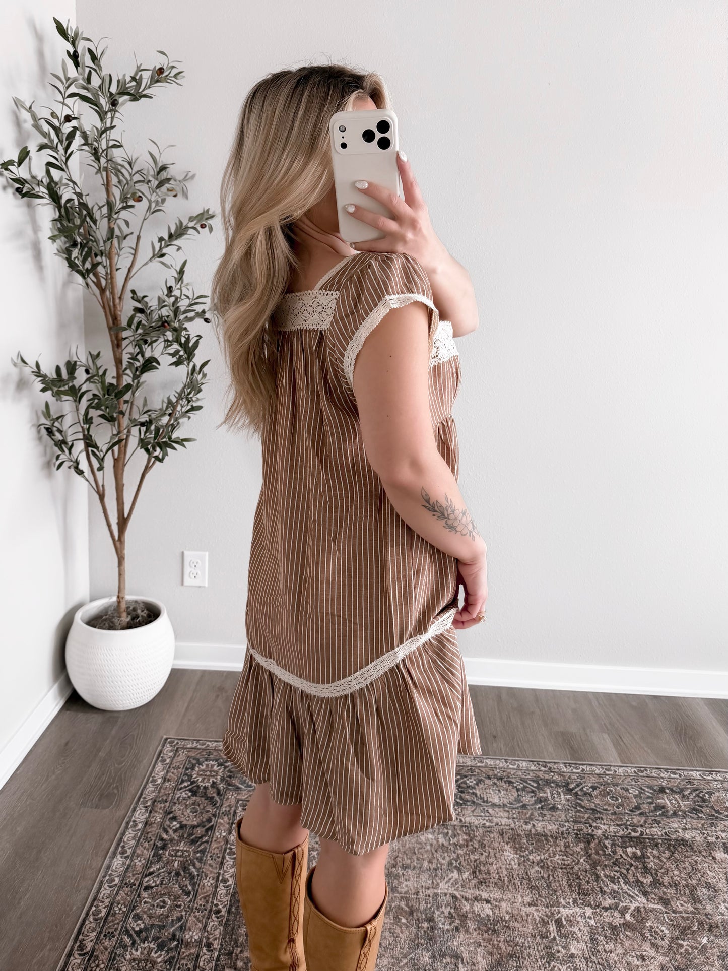 Finch Striped Babydoll Dress