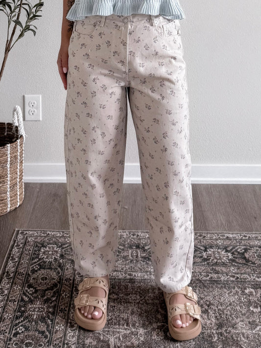 Sophia Floral Barrel Jean