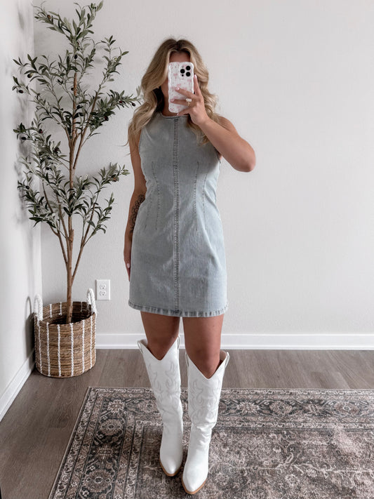 Lambert Stretch Denim Dress