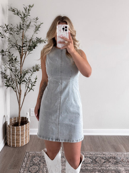 Lambert Stretch Denim Dress