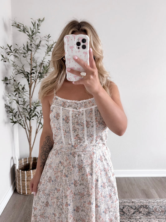 Cottage Core Floral Maxi Dress