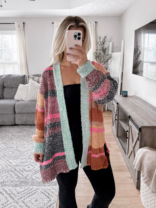 Colorful Soul Oversized Cardigan Final Sale