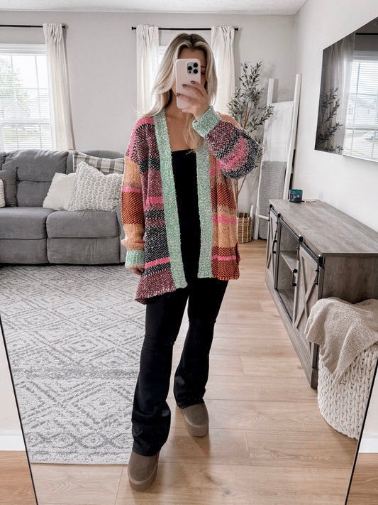 Colorful Soul Oversized Cardigan