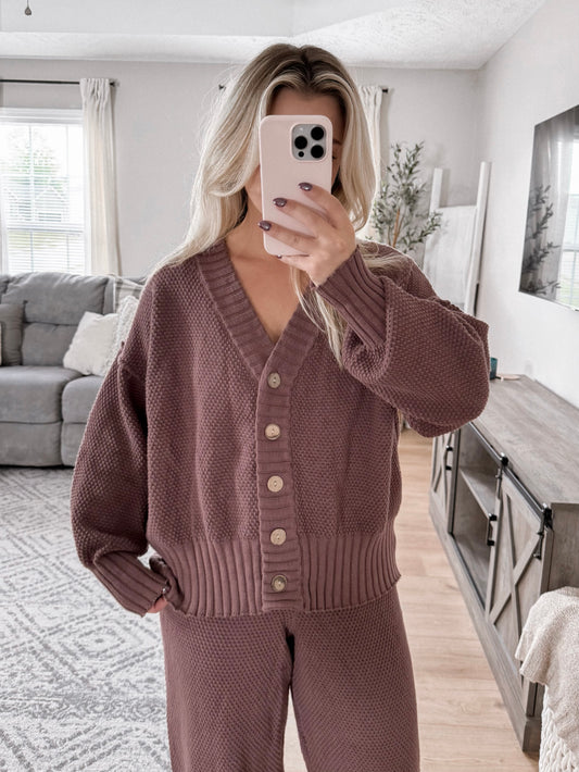 Mom Life Waffle Knit Cardigan