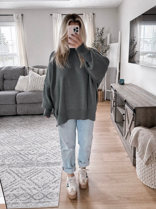 Rory Oversized Sweater / Dark Sage