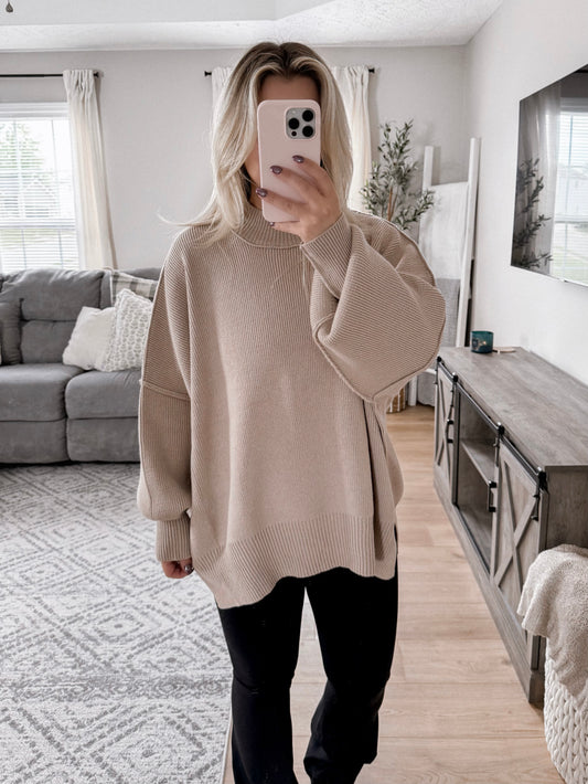 Rory Oversized Sweater / Taupe