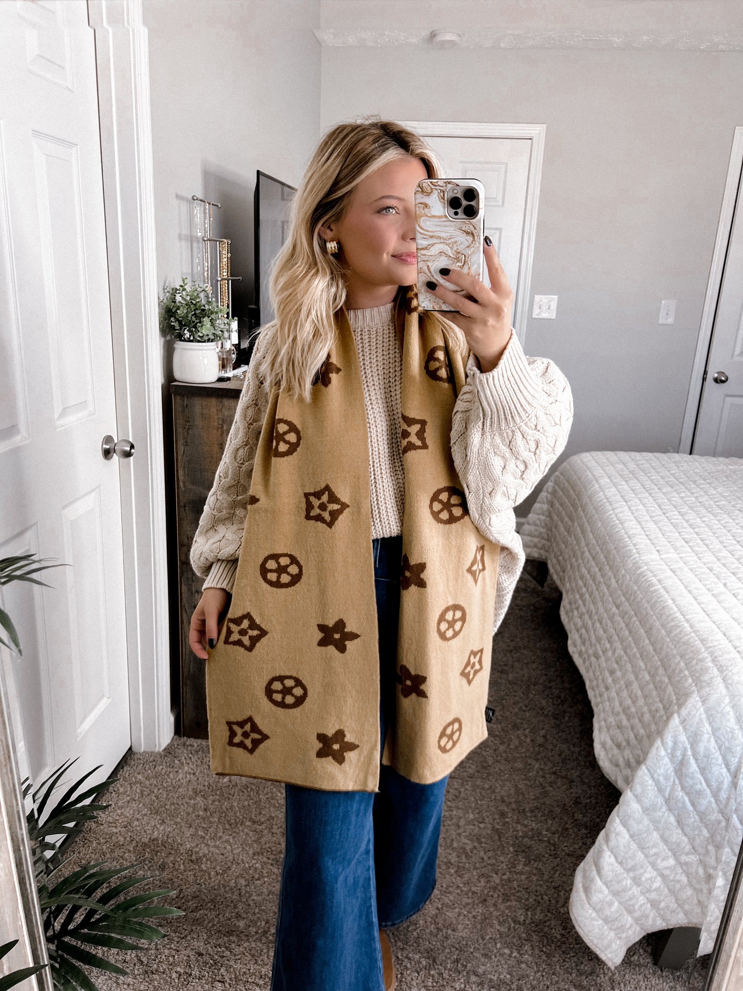 LV Inspired Blanket Scarf Final Sale