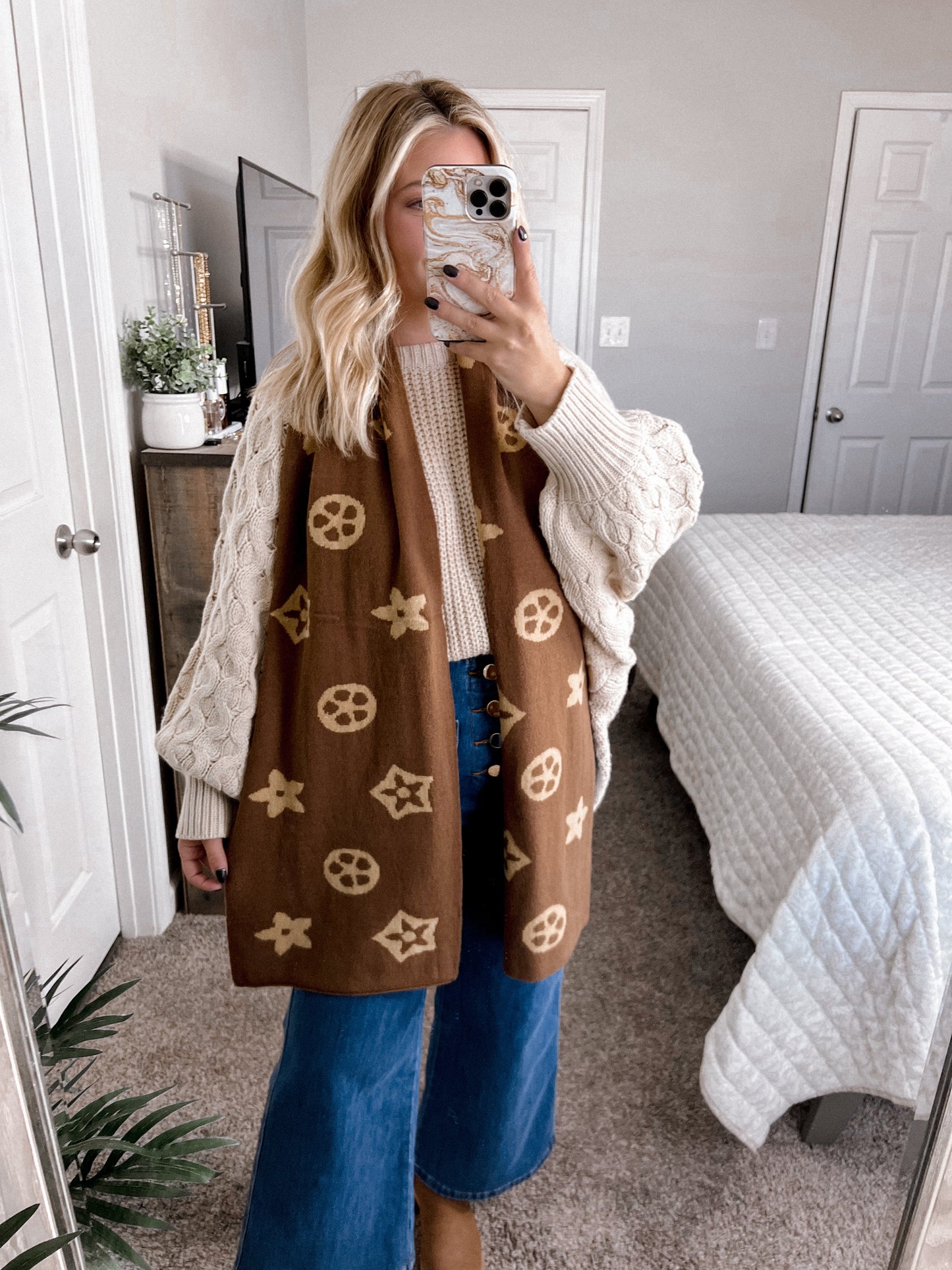 LV Inspired Blanket Scarf Final Sale