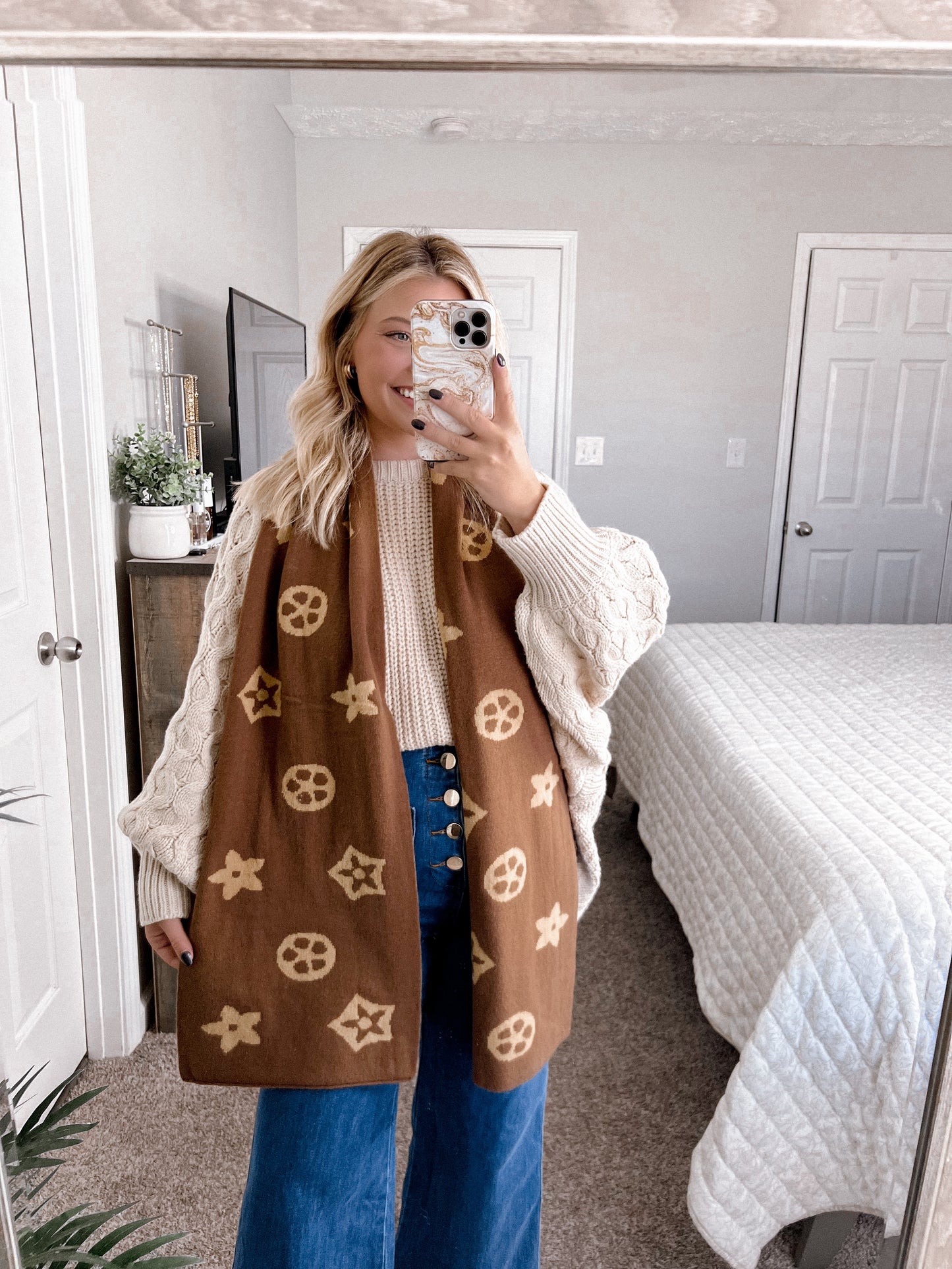 LV Inspired Blanket Scarf Final Sale