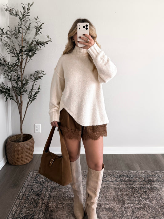 Marshmallow Cream Soft Knit Sweater