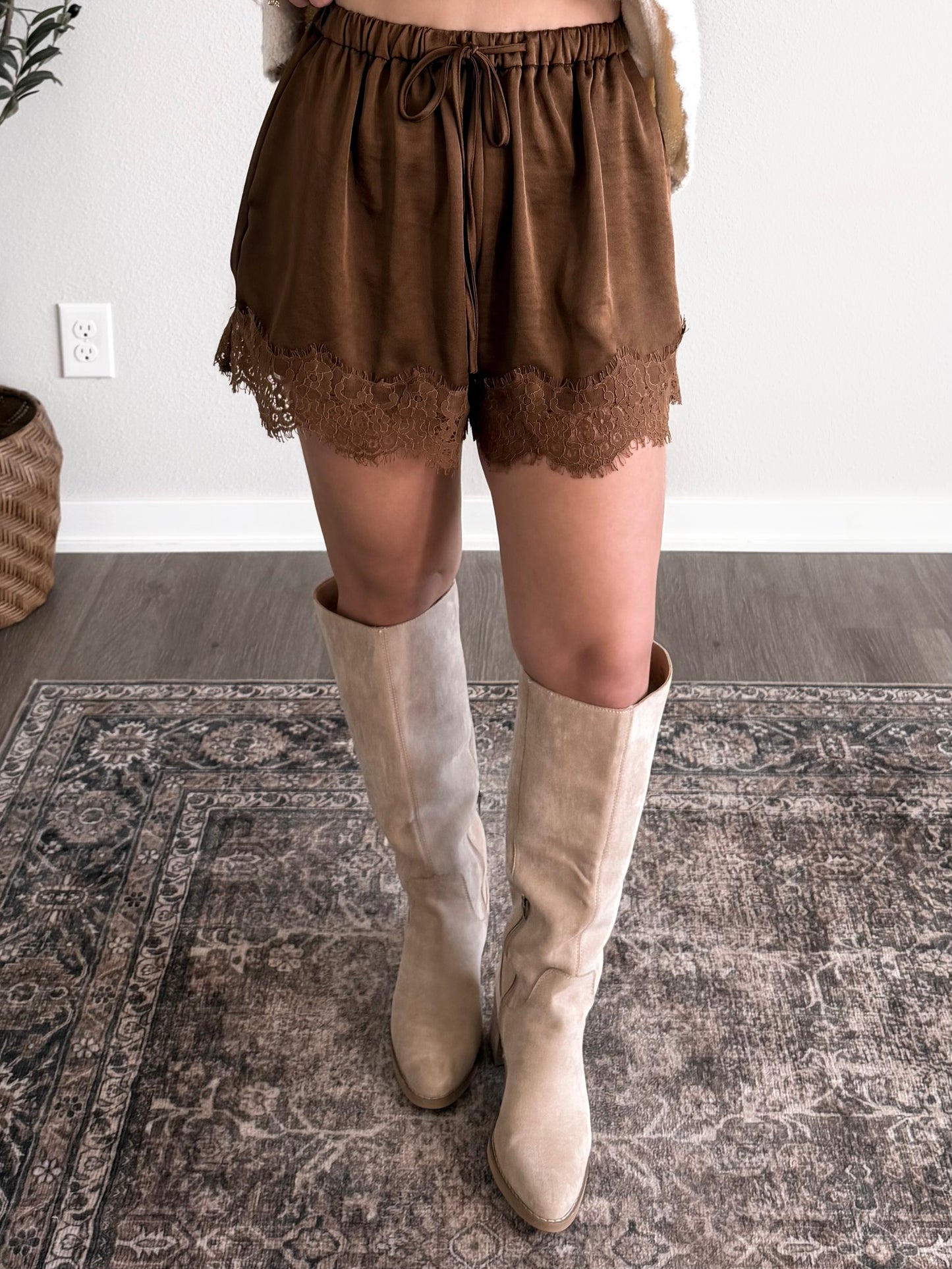 Pecan Pie Lace Shorts