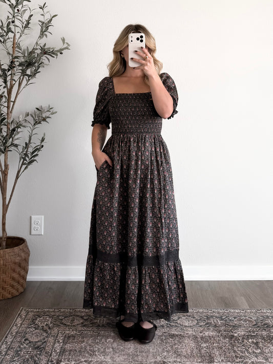 Blackberry Cobbler Floral Maxi Dress
