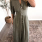 Pear Cider Gingham Maxi Dress
