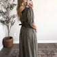 Pear Cider Gingham Maxi Dress