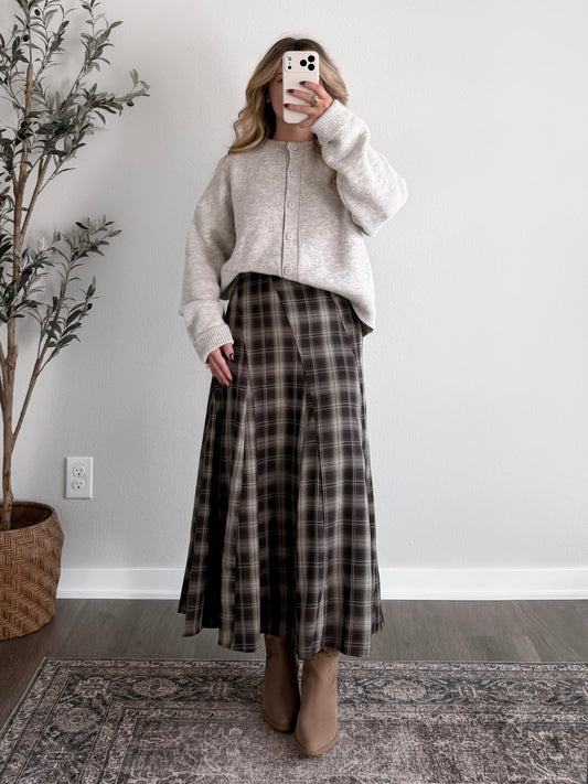Heather Oat Knit Cardigan (Restocking 10.26)