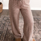 Cocoa Club Stripe Lounge Set / Rust Brown (Restocking 10.26)
