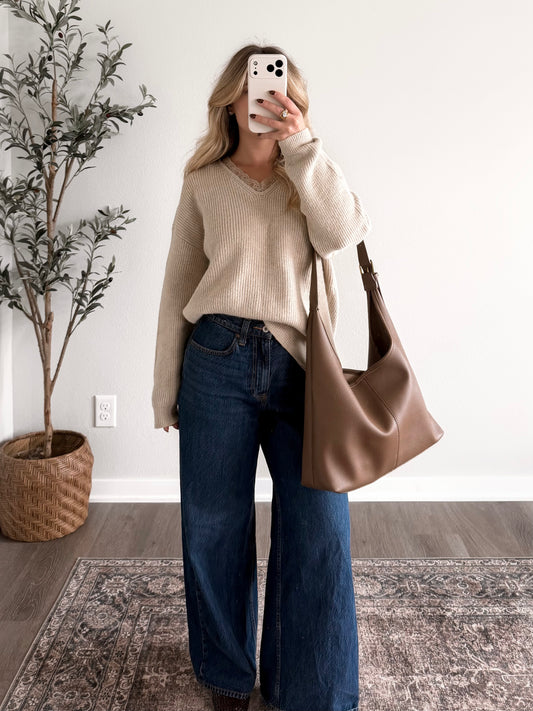 Praline Lace Knit Sweater (Final Sale)