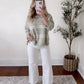 Sage Striped Knit Top