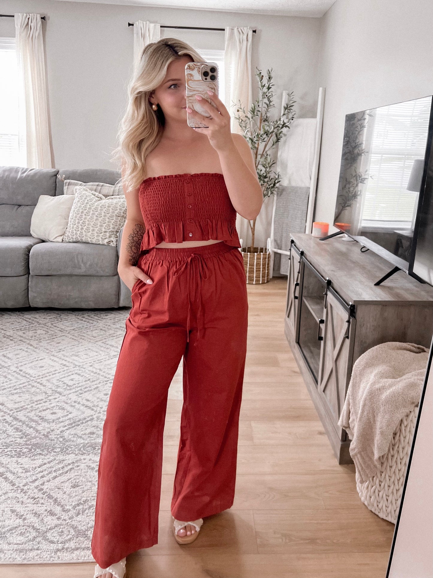 Lighthouse Strapless Pant Set