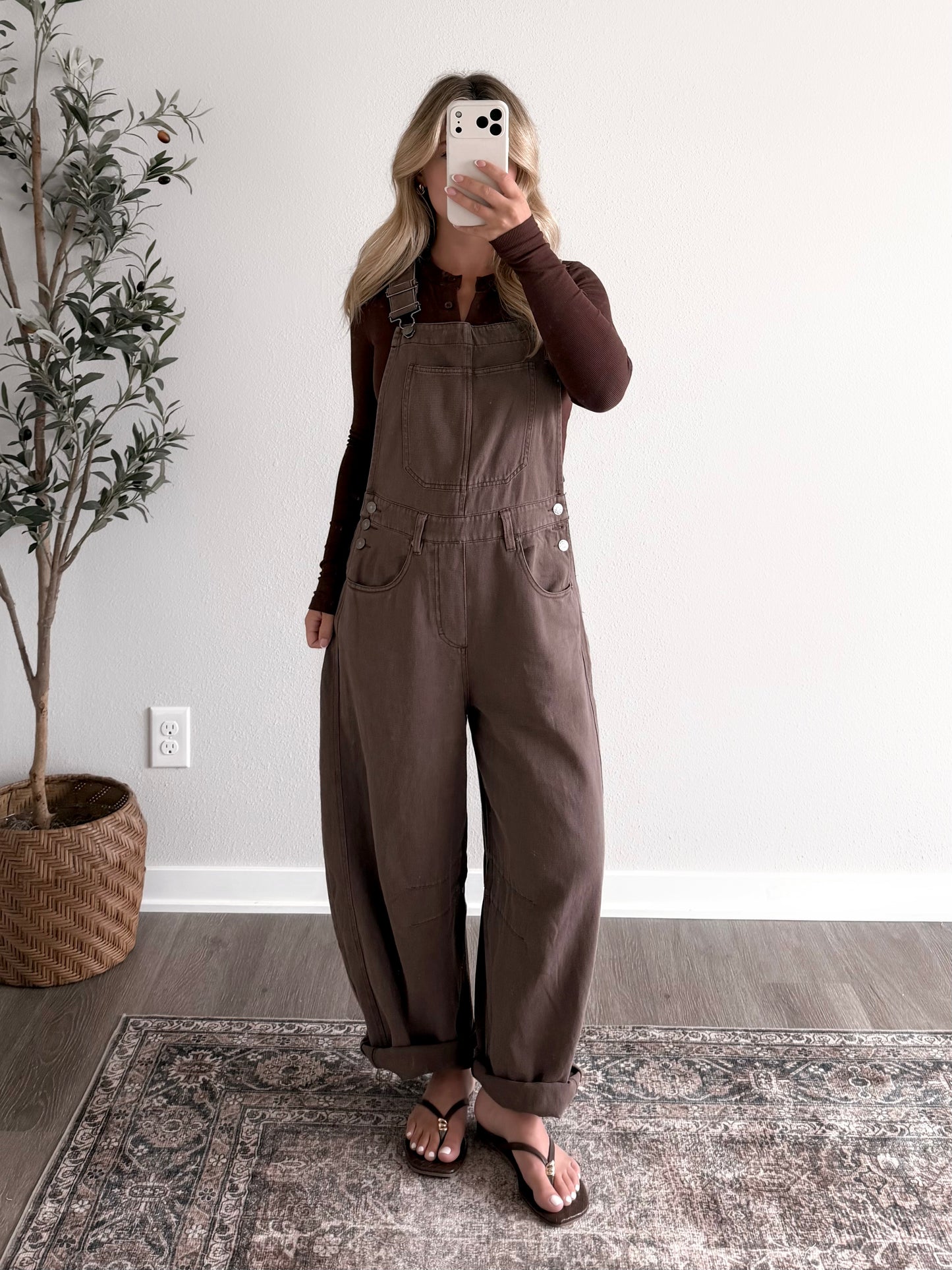 All Fall Barrel Overalls / Cocoa (new color coming soon)
