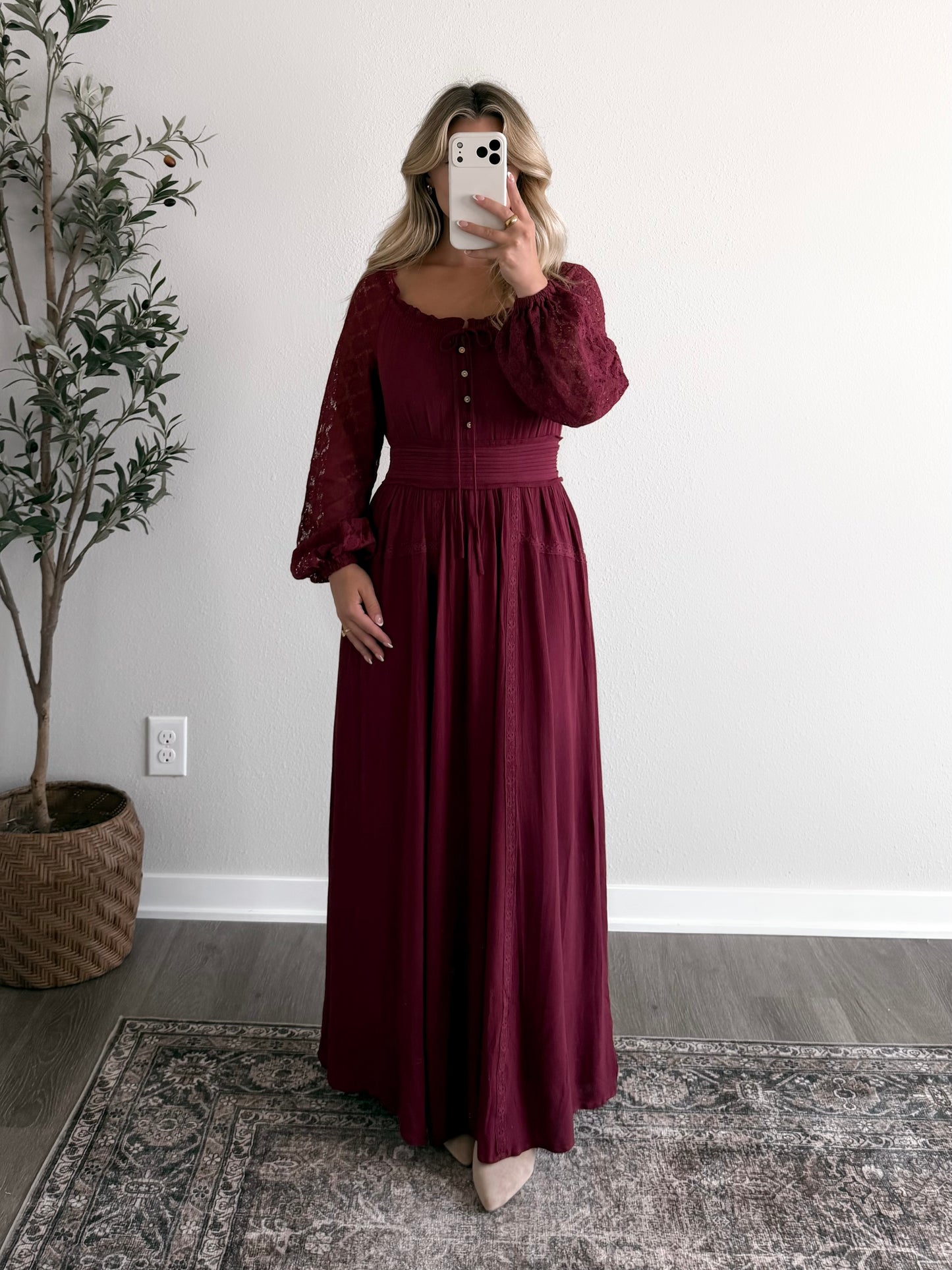Merlot Moments Maxi Dress