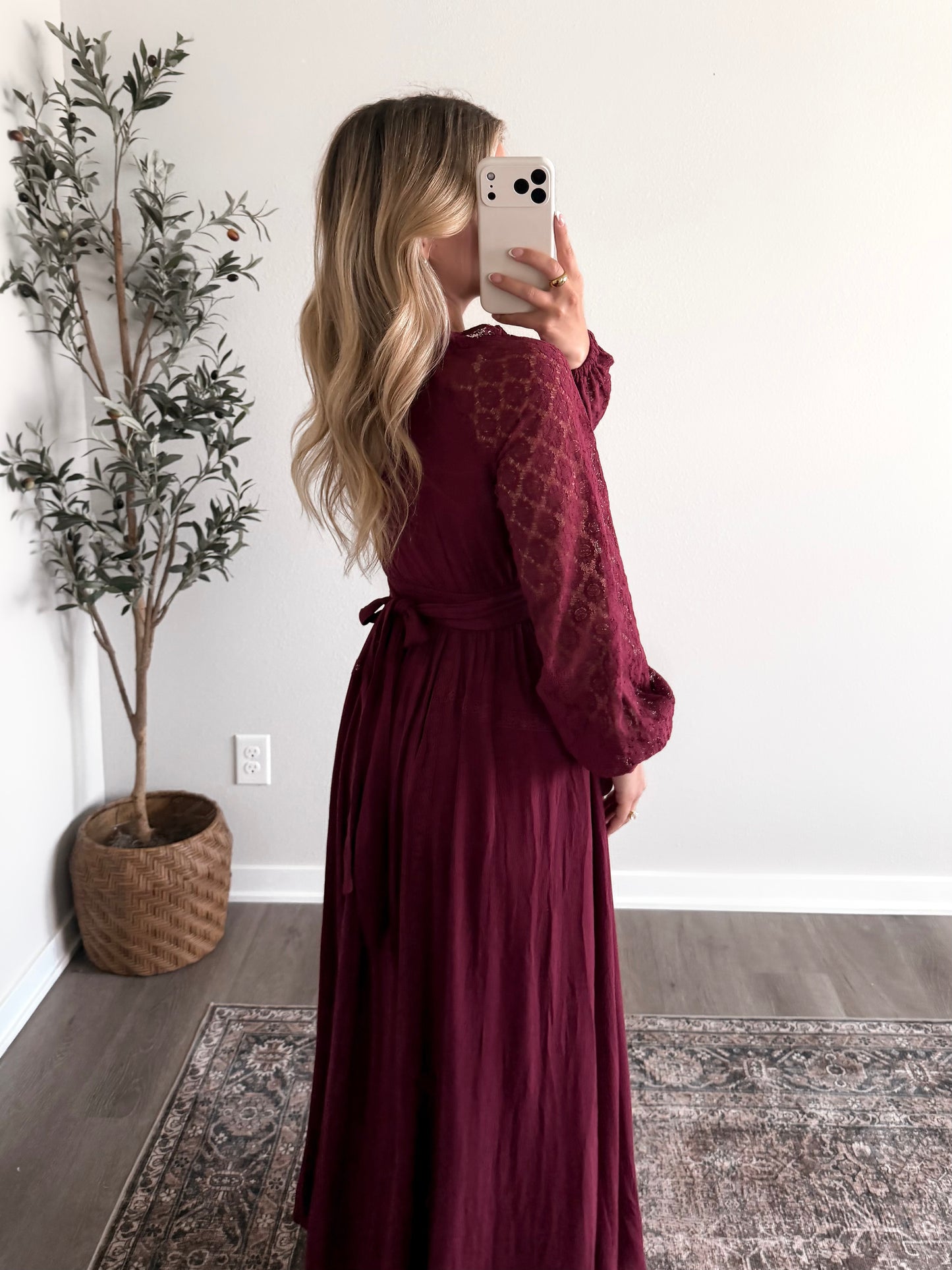 Merlot Moments Maxi Dress