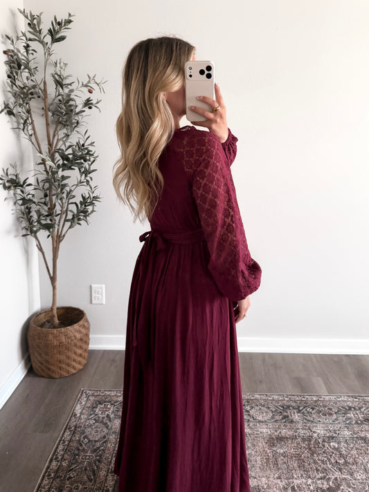 Merlot Moments Maxi Dress