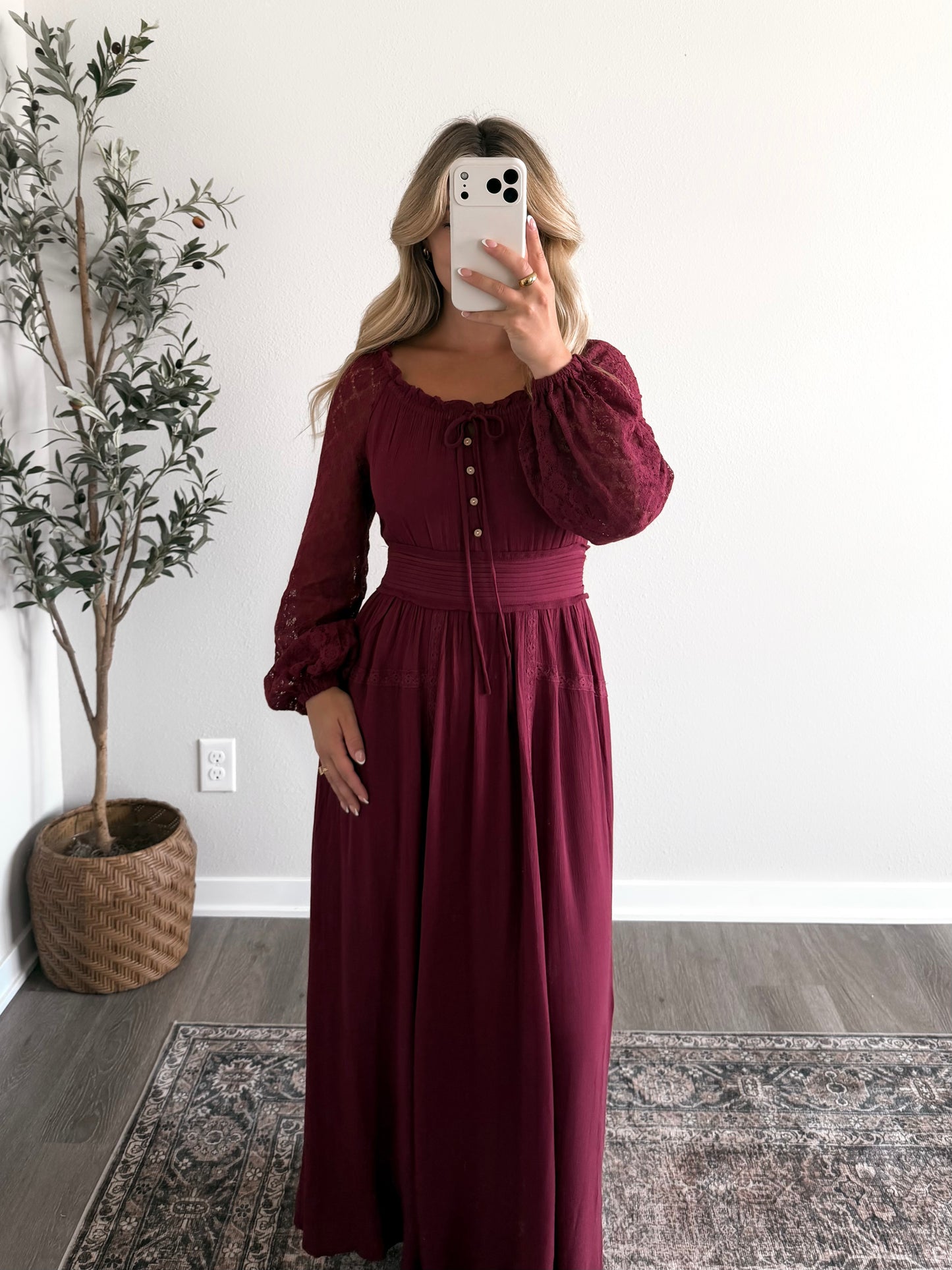 Merlot Moments Maxi Dress