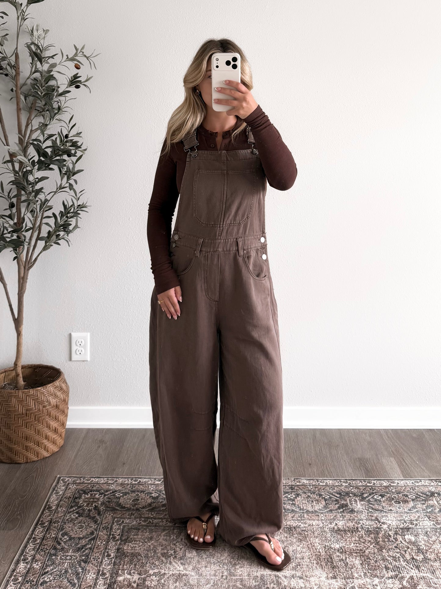 All Fall Barrel Overalls / Cocoa (new color coming soon)