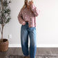 Soft Dot Button Knit Sweater / Dusty Mauve